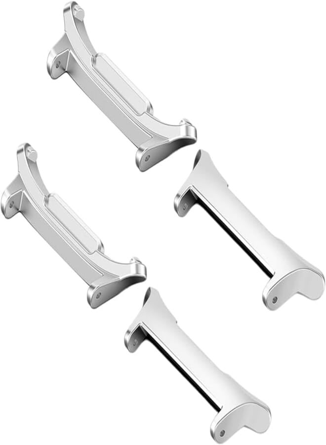 Compatible for Samsung Galaxy Watch 7 Ultra Band 47mm Connector,Metal Stainless Steel 20mm Connection Adapter for Galaxy Watch Ultra Band（4 Pack）,Silver